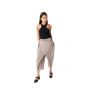 Solid Wrap Overlay Pants - Greige