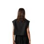 The Cropped Vest - Black