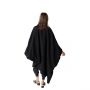 Cotton Open Front Bisht - Black