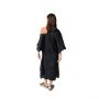 Linen Double Boho Dress Combo - Black