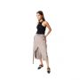 Solid Wrap Overlay Pants - Greige