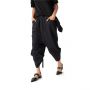  Adjustable Hem Wide Leg Pants - Black