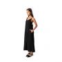 Silk Slip Maxi Dress - Black