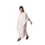 Loose Adjustable Waist Wrapped Kaftan - Cream