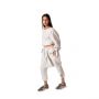 Linen Crossover Harem Pants - Greige