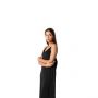 Silk Slip Maxi Dress - Black