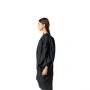 Mono Linen Boho Ruched Dress - Black