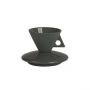 Tornado Espresso Cup with Saucer - Deep Grey