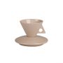 Tornado Espresso Cup with Saucer - Beige