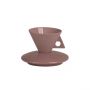 Tornado Espresso Cup with Saucer - Deep Pink