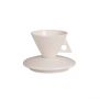 Tornado Espresso Cup with Saucer - White