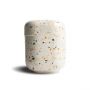 Terrazzo Ceramic Sugar Jar Orange