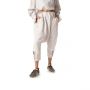 Linen Crossover Harem Pants - Greige