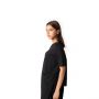 Asymmetric Solid Short Sleeve T-Shirt - Black