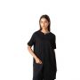 Asymmetric Solid Short Sleeve T-Shirt - Black