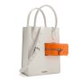 Coco Tote Shearling With C Bag - White/Orange