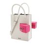 Coco Tote Shearling With C Bag - White/Pink