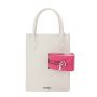 Coco Tote Shearling With C Bag - White/Pink