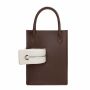 Coco Tote Shearling With C Bag - Brown/White