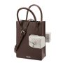 Coco Tote Shearling With C Bag - Brown/White