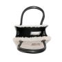 Coco Tote Shearling With C Bag - White/Black