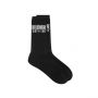 Straight Logo Socks - Black