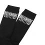 Straight Logo Socks - Black